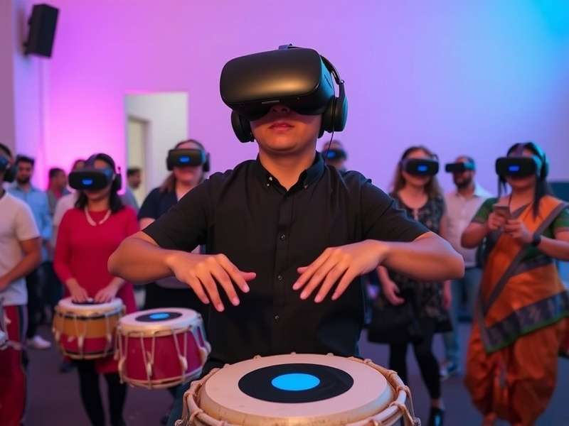 Dhol Beat Dare VR gameplay showing rhythm patterns and virtual dhol
